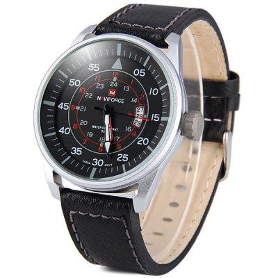 Naviforce Military Style Watch Japanese Movement Quartz with Date Function - BLACK